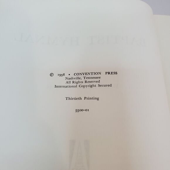 Baptist Hymnal by Walter Hines Sims HC 1956 13th Printing Convention Press - Picture 5 of 13